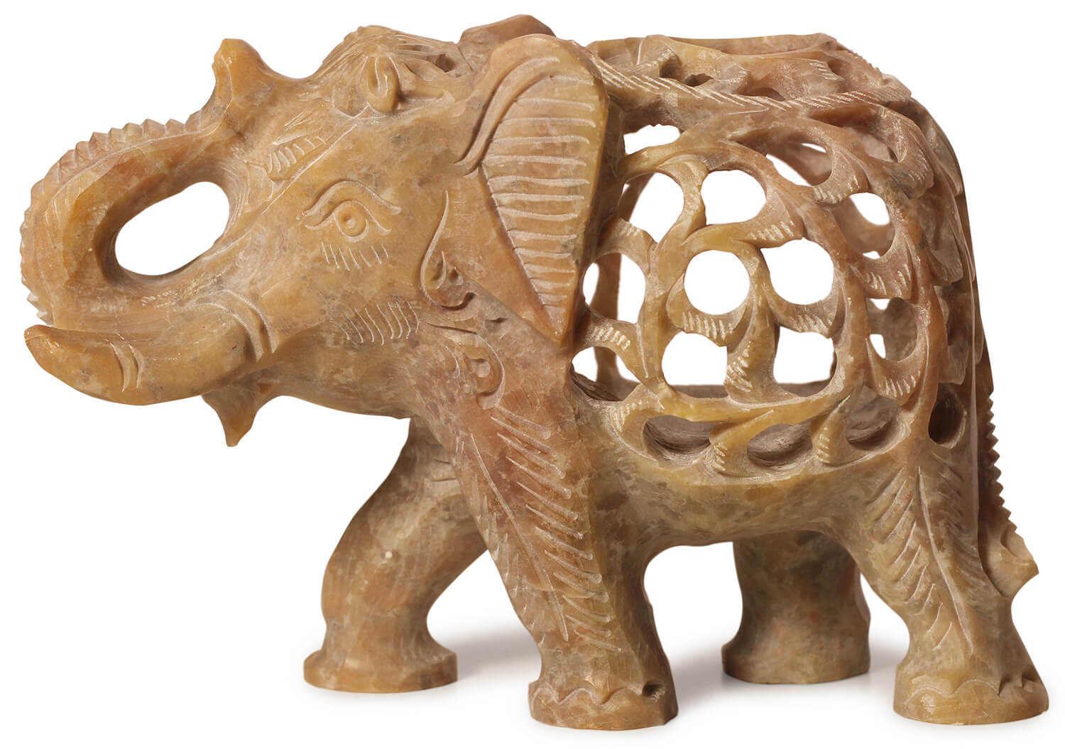 ArtistryBazaar Marble Soapstone Candle Aroma Burner Tea Light Holder  Oil Diffuser Wax Burner. Handmade Elephant Carving for Gifting and Home Décor.